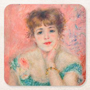 Dessous-de-verre Carré En Papier Pierre-Auguste Renoir - Actrice Jeanne Samary