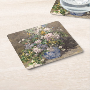 Dessous-de-verre Carré En Papier Pierre-Auguste Renoir Bouquet printanier