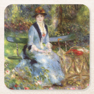 Dessous-de-verre Carré En Papier Pierre-Auguste Renoir - Dans les Roses