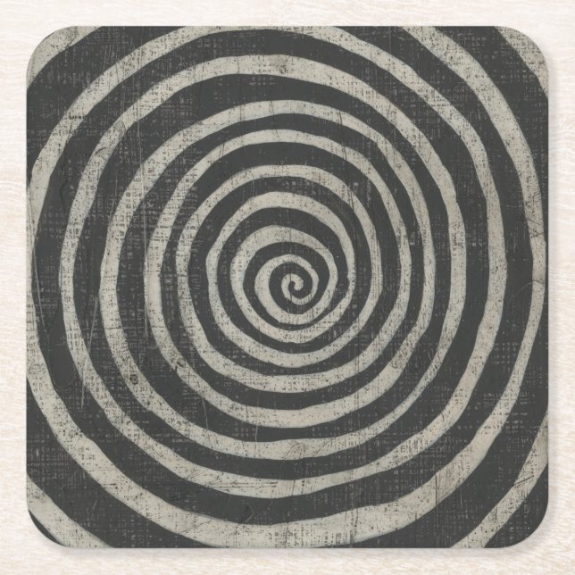 Dessous-de-verre Carré En Papier Pierre - Spirale (Devant)