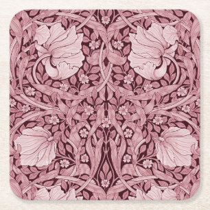 Dessous-de-verre Carré En Papier Pimpernel Maroon, William Morris