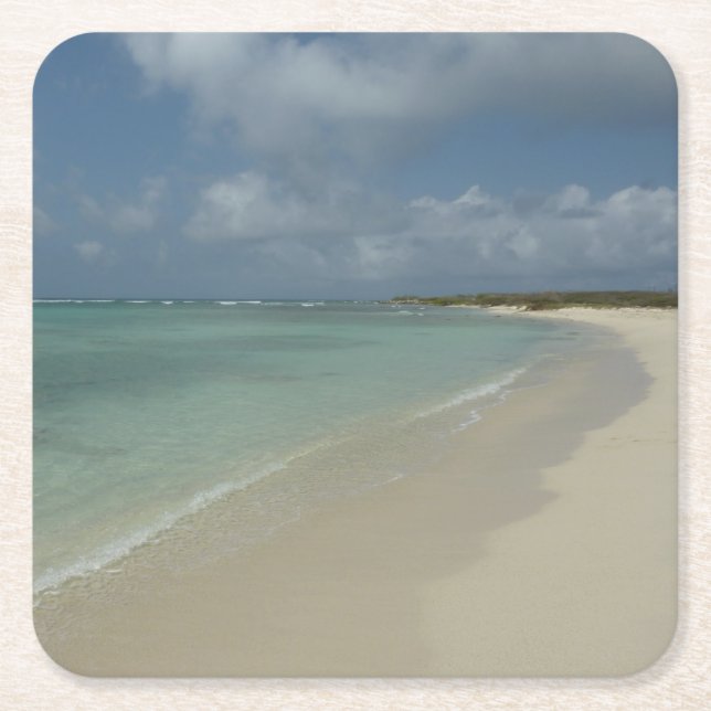 Dessous-de-verre Carré En Papier Plage d'Aruba II Magnifique paysage naturel (Devant)