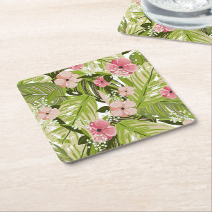 Dessous-de-verre Carré En Papier Plantes tropicaux