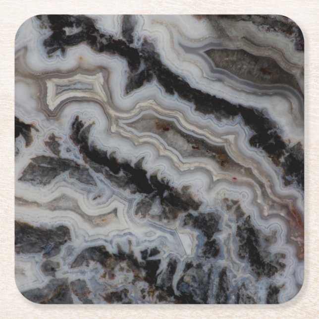 Dessous-de-verre Carré En Papier Plaque mixte de jasper Agate (Devant)