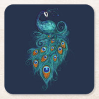 Plumes de paon Peacocks Turquoises