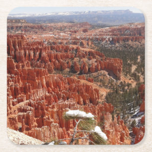 Dessous-de-verre Carré En Papier Point d'inspiration à Bryce Canyon I