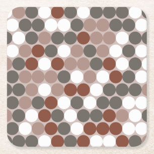 Dessous-de-verre Carré En Papier Points rétro 