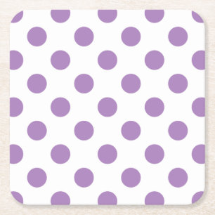 Dessous-de-verre Carré En Papier Pois de lavande sur blanc