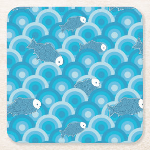 Dessous-de-verre Carré En Papier Poissons