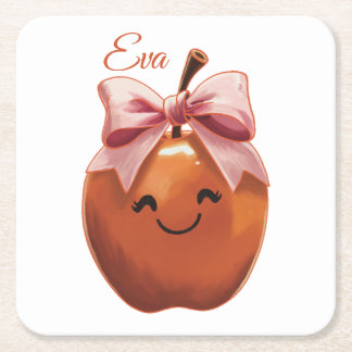 Dessous-de-verre Carré En Papier Pomme Cadeau Sucré