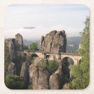 Dessous-de-verre Carré En Papier Pont de Bastei dans des dessous de verre de Saxon