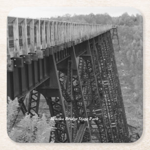 Dessous-de-verre Carré En Papier Pont Skywalk de Kinzua