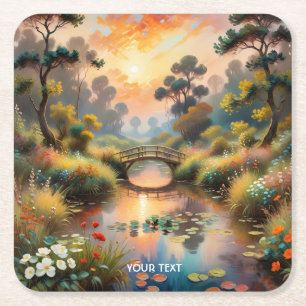 Dessous-de-verre Carré En Papier Pont Vibrant et joli Imaginaire