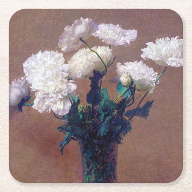Dessous-de-verre Carré En Papier Poppies, Henri Fantin-Latour (Devant)