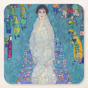 Dessous-de-verre Carré En Papier Portrait d'Elisabeth Lederer, Gustav Klimt