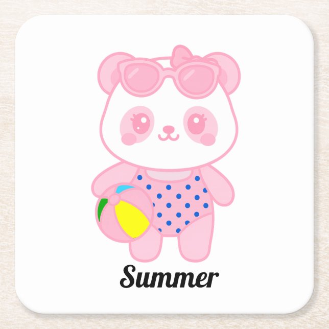 Dessous-de-verre Carré En Papier Posa vasos Lotus Vacation (Devant)