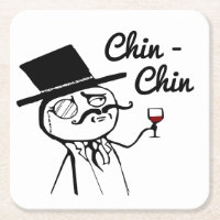 Posh Chap Avec Haut Chapeau Vin Toast Chin