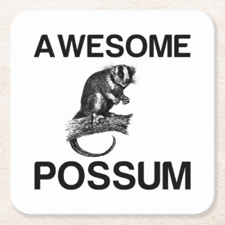 DESSOUS-DE-VERRE CARRÉ EN PAPIER POSSUM AWESOME
