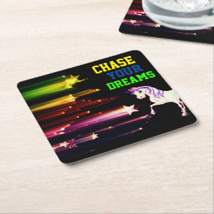 Dessous-de-verre Carré En Papier Poursuivez vos rêves