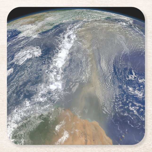 Dessous-de-verre Carré En Papier Poussière vers l'Amérique du Sud (Devant)