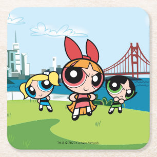 Dessous-de-verre Carré En Papier Powerpuff Girls Super Fierce