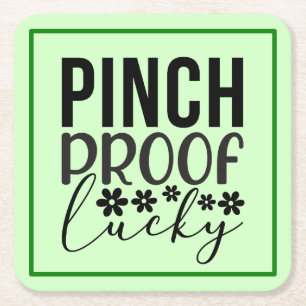 Dessous-de-verre Carré En Papier Preuve de pincement Lucky-62906