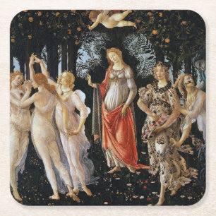 Dessous-de-verre Carré En Papier Primavera, Sandro Botticelli, 1482