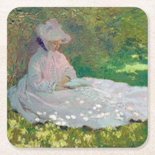 Dessous-de-verre Carré En Papier Printemps, Monet