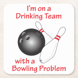 Dessous-de-verre Carré En Papier Problème de bowling