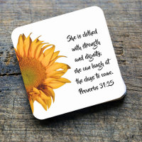 Proverbes 31:25 Bible Verse Demi-tournesol Personn