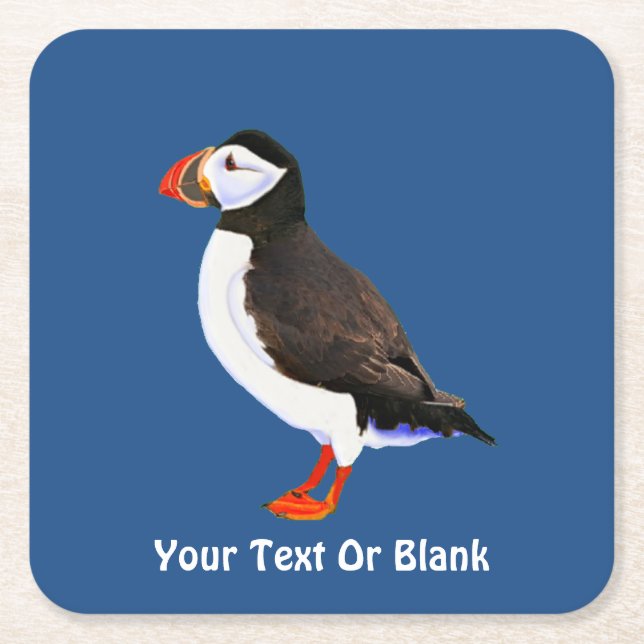 Dessous-de-verre Carré En Papier Puffin de l'Atlantique (Devant)