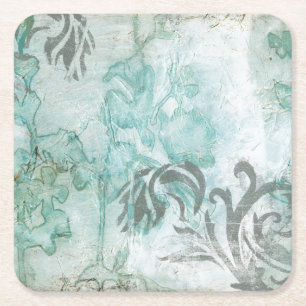Dessous-de-verre Carré En Papier Pulvérisateur de fleurs non embellisé III