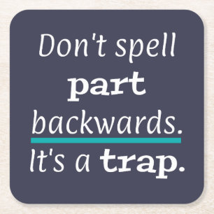 Dessous-de-verre Carré En Papier Pun Part Back Funny Papa Joke Anglais Enseignant