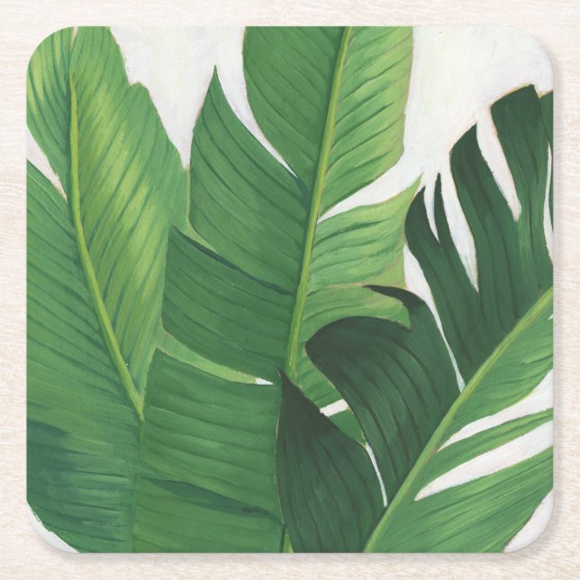 Dessous-de-verre Carré En Papier Pura Vida - Feuilles tropicaux (Devant)