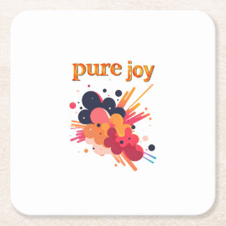 Dessous-de-verre Carré En Papier "Pure Joy, pure you.” Positive Vibes Street Wear 