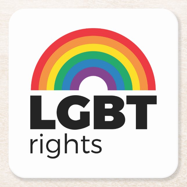 Dessous-de-verre Carré En Papier Rainbow Rights (Devant)