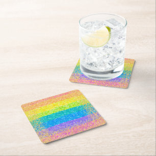 Dessous-de-verre Carré En Papier Rainbow Stars Anniversaire