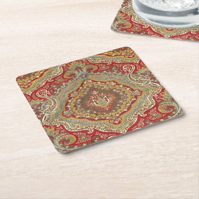 Dessous-de-verre Carré En Papier Ratih Paisley (Incliné)