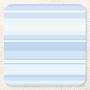 Dessous-de-verre Carré En Papier Rayures bleu bébé
