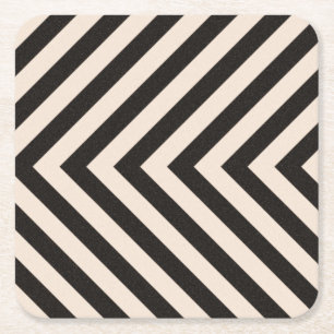 Dessous-de-verre Carré En Papier Rayures de risque