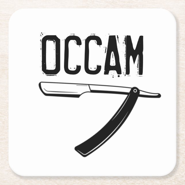 Dessous-de-verre Carré En Papier Razor d'Occam (Devant)