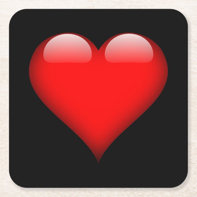 Dessous-de-verre Carré En Papier Red Heart Mariage d'amour tendance (Devant)