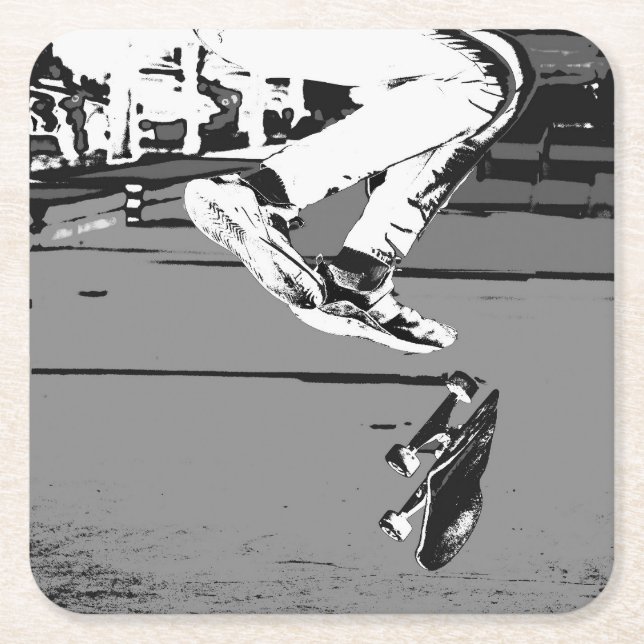 Dessous-de-verre Carré En Papier Renverser le conseil (Devant)