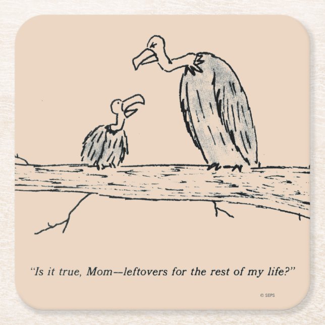 Dessous-de-verre Carré En Papier Reste (Devant)