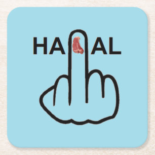 Dessous-de-verre Carré En Papier Retourner halal dessous de verre