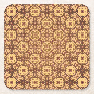 Dessous-de-verre Carré En Papier Rétro arrière - plan coloré de motif