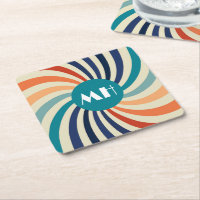 Retro les années 70 Starburst Monogramme