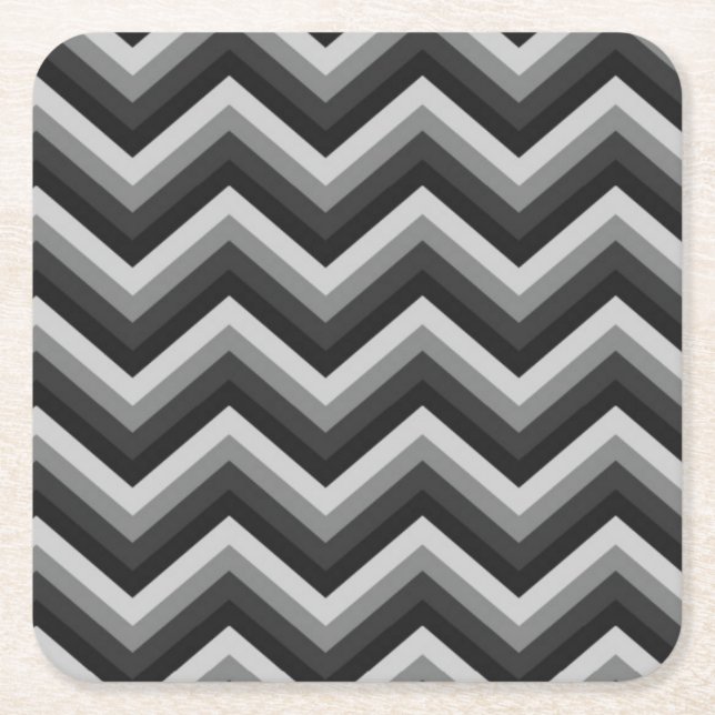 Dessous-de-verre Carré En Papier Rétro zigzag Chevron de motif (Devant)
