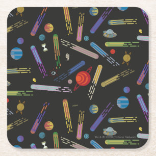 Dessous-de-verre Carré En Papier RICK ET MORTY™ Motif de la comète spatiale
