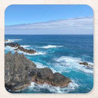 Dessous-de-verre Carré En Papier Rocher en mer